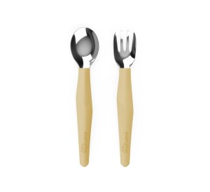 EVERYDAY BABY PRIBOR ZA JELO OD NEHRĐAJUĆEG ČELIKA, 2KOM, ŽUTA